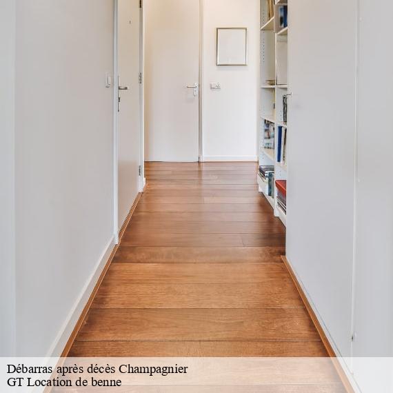 Débarras après décès champagnier-38800 GT Location de benne