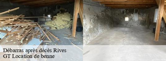 Débarras après décès rives-38140 GT Location de benne