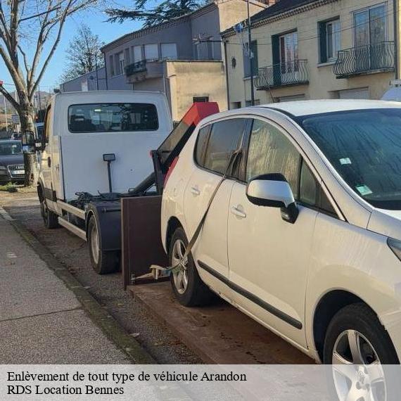 Enlèvement de tout type de véhicule  arandon-38510 RDS Location Bennes 