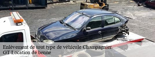 Enlèvement de tout type de véhicule champagnier-38800 GT Location de benne