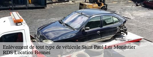 Enlèvement de tout type de véhicule saint-paul-les-monestier-38650 RDS Location Bennes